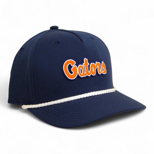 Florida Gators Script Orange 3D Five Panel Classic Rope Hat- Navy/ White