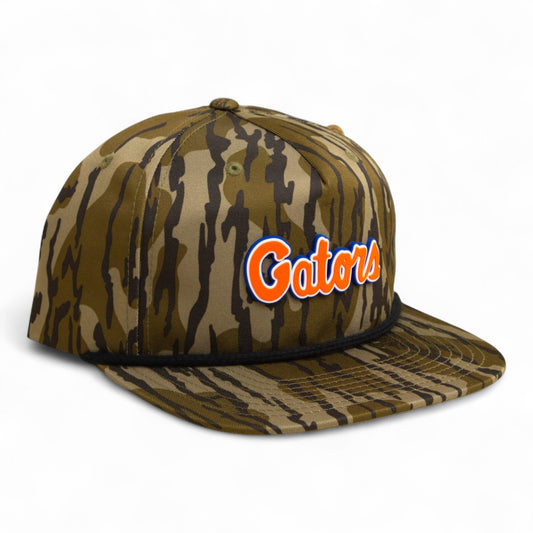 Florida Gators Script Orange 3D Umpqua Rope Hat- Mossy Oak Bottomland/ Black
