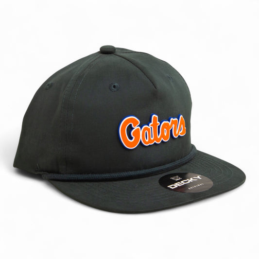 Florida Gators Script Orange 3D Classic Rope Hat- Charcoal