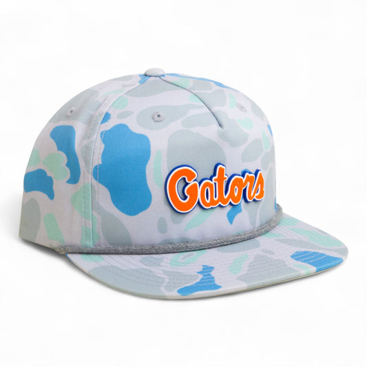 Florida Gators Script Orange 3D Umpqua Rope Hat- Saltwater Duck Camo/ Charcoal