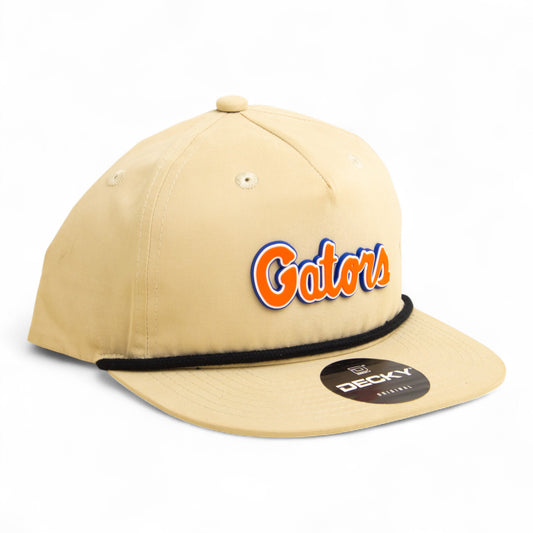 Florida Gators Script Orange 3D Classic Rope Hat- Birch/ Black