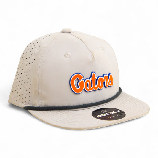 Florida Gators Script Orange 3D Perforated Rope Hat- Grey/ Charcoal