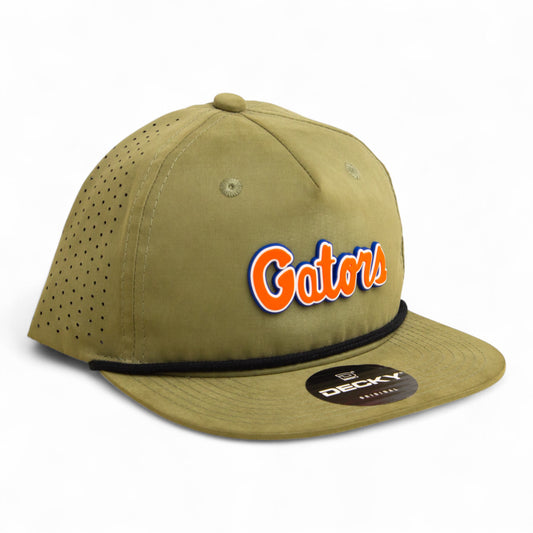 Florida Gators Script Orange 3D Perforated Rope Hat- Loden/ Black