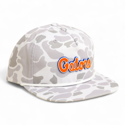 Florida Gators Script Orange 3D Umpqua Rope Hat- Blizzard Duck Camo/ White