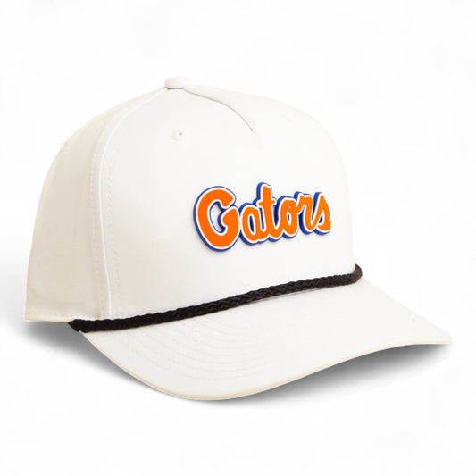 Florida Gators Script Orange 3D Five Panel Classic Rope Hat- White/ Black