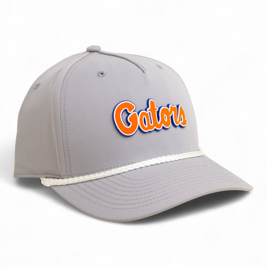 Florida Gators Script Orange 3D Five Panel Classic Rope Hat- Grey/ White