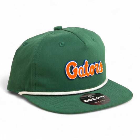 Florida Gators Script Orange 3D Classic Rope Hat- Forest/ White