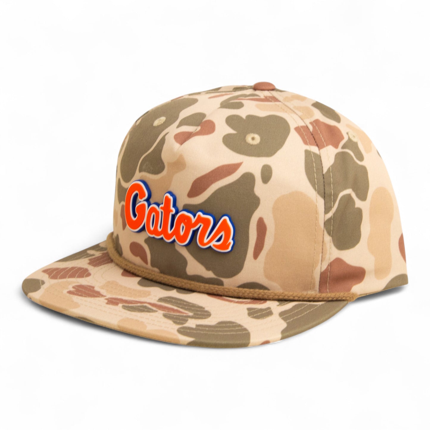 Florida Gators Script Orange 3D Umpqua Rope Hat- Harvest Duck Camo/ Light Brown