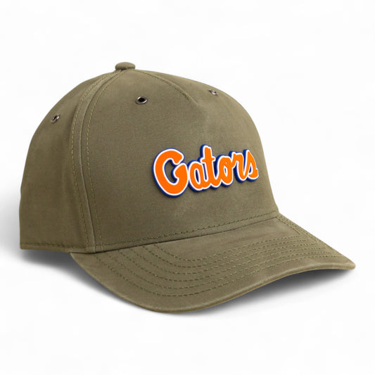 Florida Gators Script Orange 3D Snapback Canvas Hat- Olive