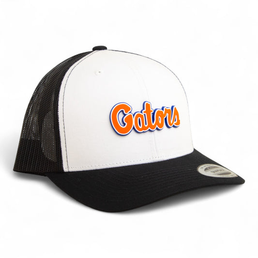 Florida Gators Script Orange 3D YP Snapback Trucker Hat- White/ Black