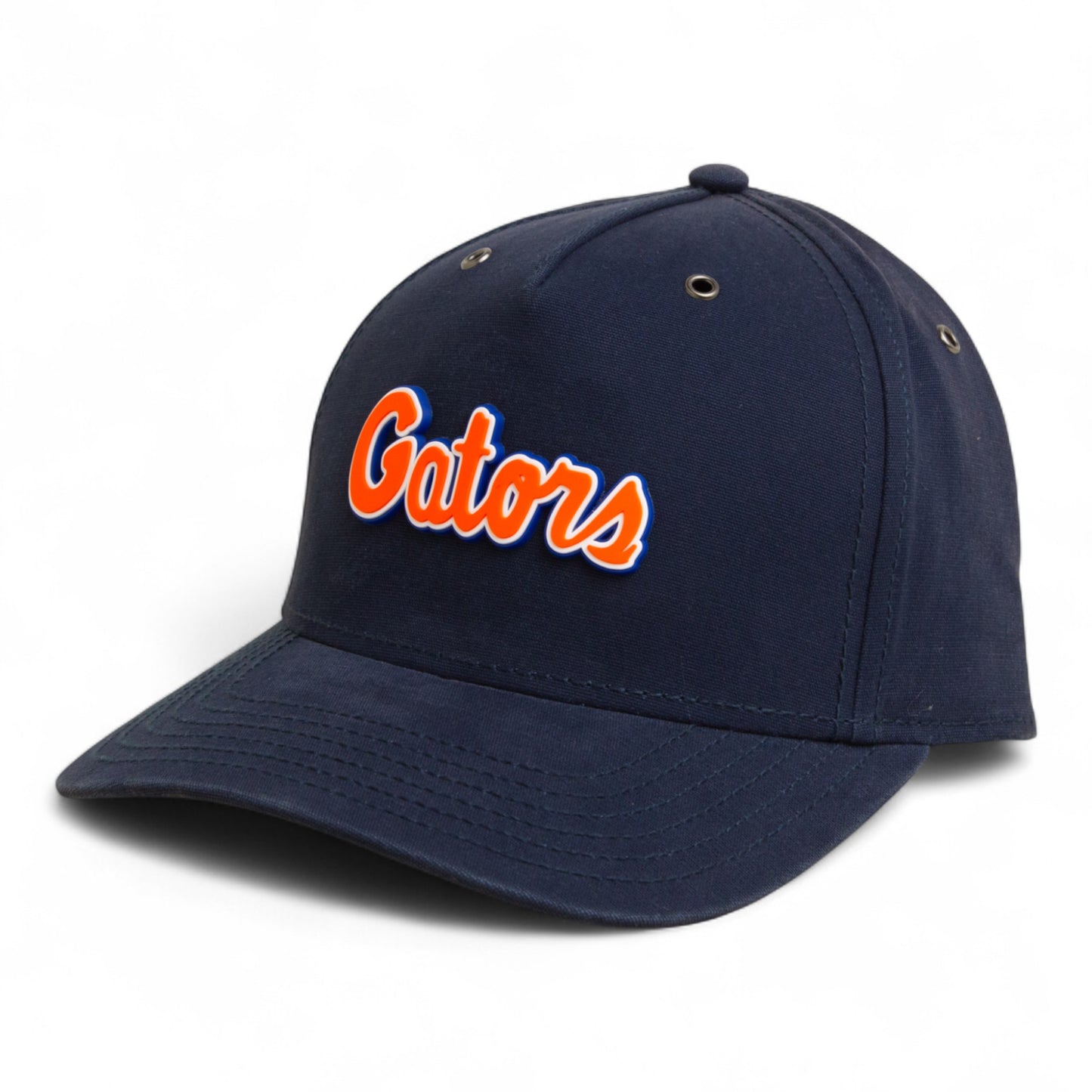 Florida Gators Script Orange 3D Snapback Canvas Hat- Navy