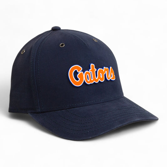 Florida Gators Script Orange 3D Snapback Canvas Hat- Navy