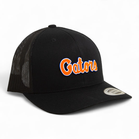 Florida Gators Script Orange 3D YP Snapback Trucker Hat- Black