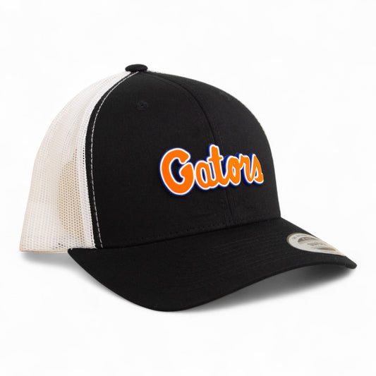Florida Gators Script Orange 3D YP Snapback Trucker Hat- Black/ White