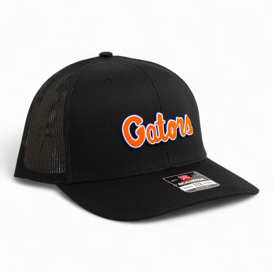 Florida Gators Script Orange 3D Snapback Trucker Hat- Black