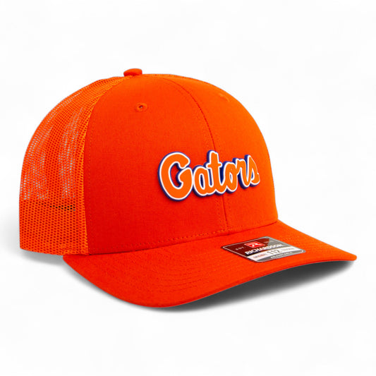 Florida Gators Script Orange 3D Snapback Trucker Hat- Orange