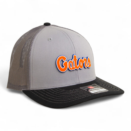 Florida Gators Script Orange 3D Snapback Trucker Hat- Grey/ Charcoal/ Black