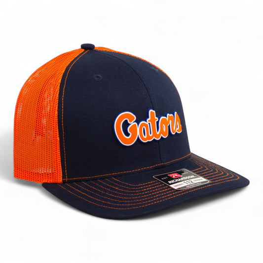 Florida Gators Script Orange 3D Snapback Trucker Hat- Navy/ Orange
