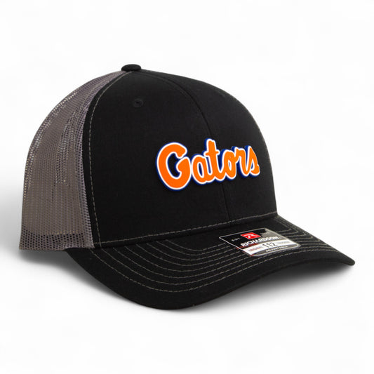 Florida Gators Script Orange 3D Snapback Trucker Hat- Black/ Charcoal