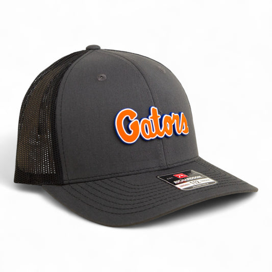 Florida Gators Script Orange 3D Snapback Trucker Hat- Charcoal/ Black