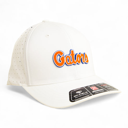 Florida Gators Script Orange 3D Laser Perf R-Flex Cap- White