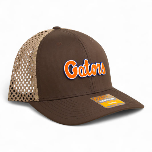 Florida Gators Script Orange 3D Snapback Tilikum Trucker Hat- Brown/ Tan
