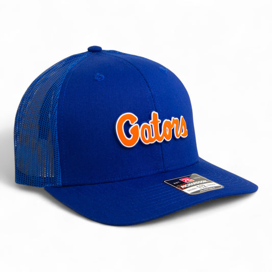 Florida Gators Script Orange 3D Snapback Trucker Hat- Royal