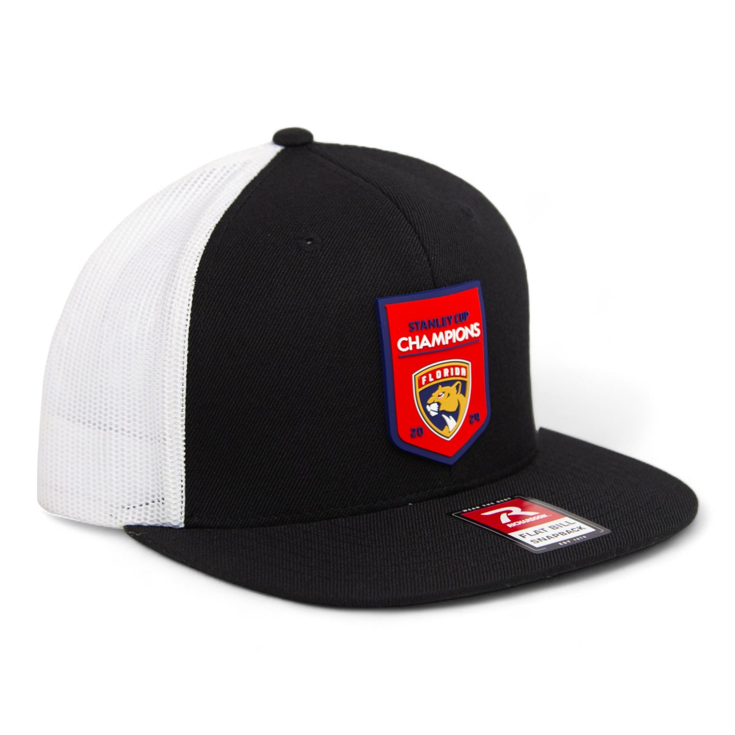 Florida Panthers Stanley Cup Champions 3D Wool Blend Flat Bill Hat- Black/ White