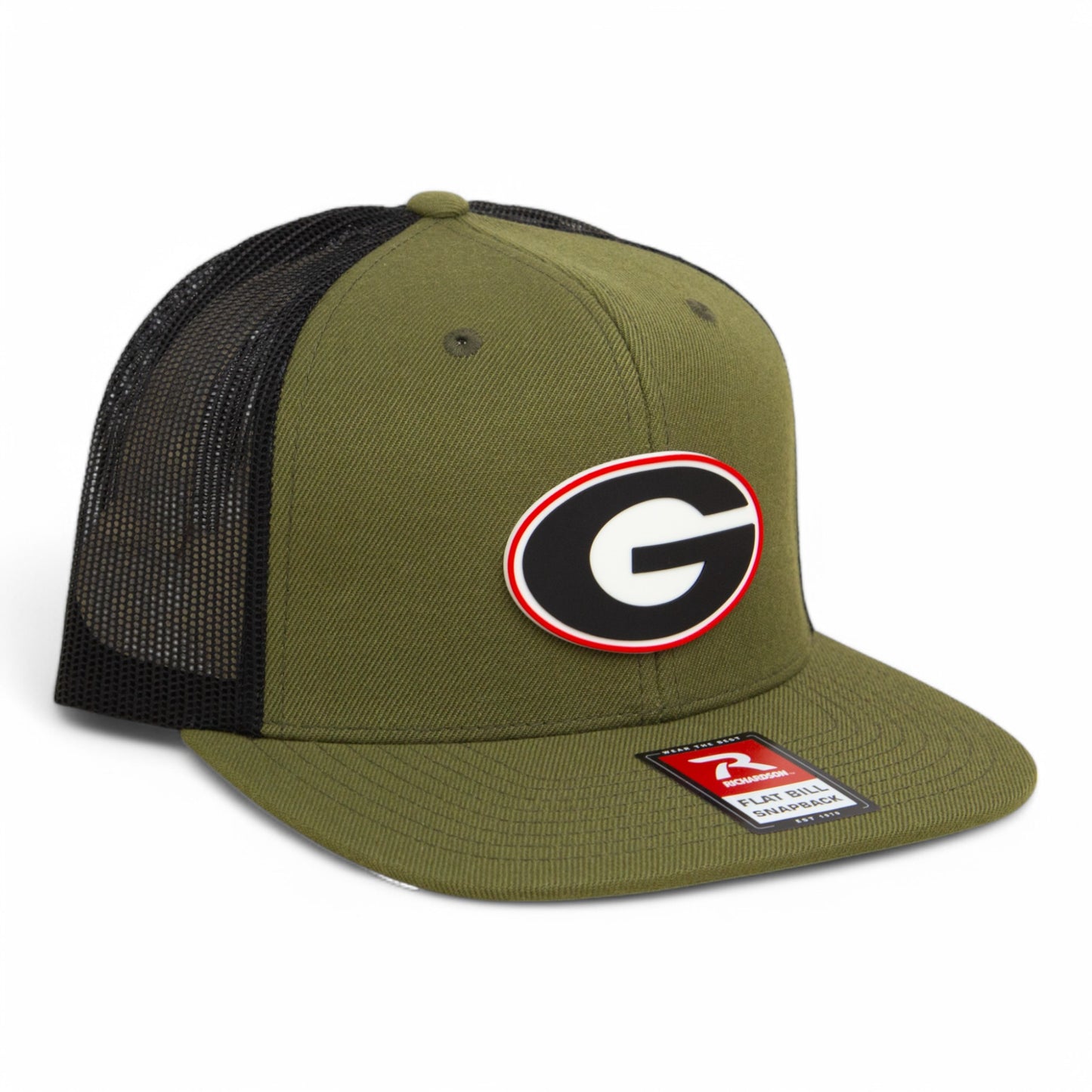 Georgia Bulldogs Power G 3D Wool Blend Flat Bill Hat- Loden/ Black