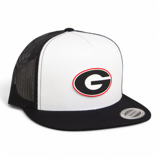 Georgia Bulldogs Power G 3D YP Snapback Flat Bill Trucker Hat- White/ Black