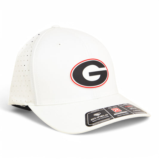 Georgia Bulldogs Power G 3D Laser Perf R-Flex Cap- White