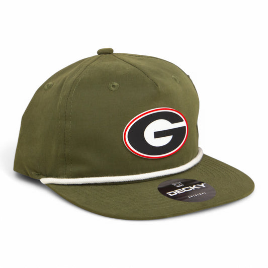 Georgia Bulldogs Power G 3D Classic Rope Hat- Olive/ White