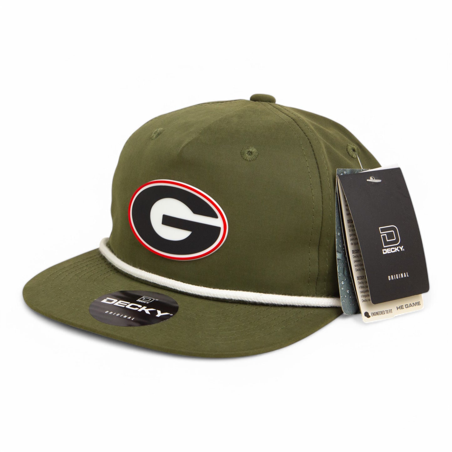 Georgia Bulldogs Power G 3D Classic Rope Hat- Olive/ White