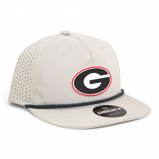 Georgia Bulldogs Power G 3D Perforated Rope Hat- Grey/ Charcoal
