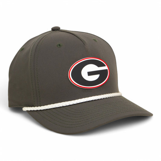 Georgia Bulldogs Power G 3D Five Panel Classic Rope Hat- Olive/ White
