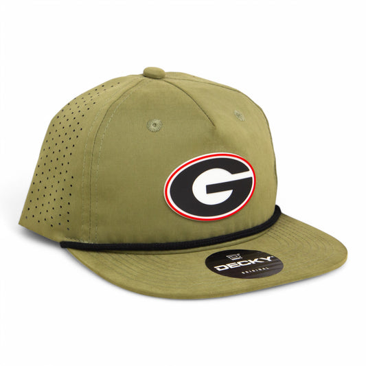 Georgia Bulldogs Power G 3D Perforated Rope Hat- Loden/ Black