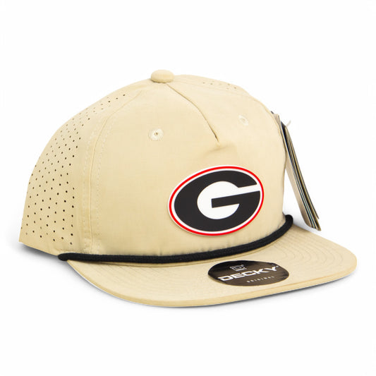 Georgia Bulldogs Power G 3D Perforated Rope Hat- Birch/ Black