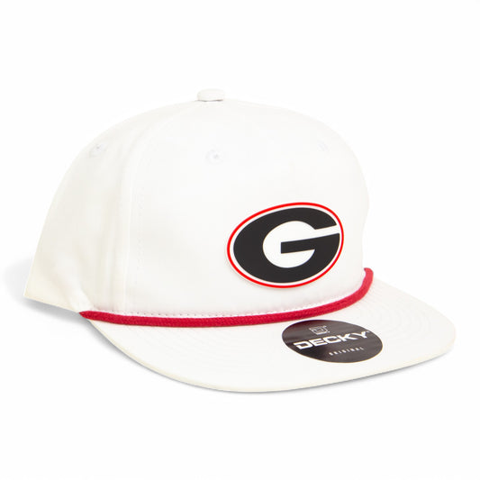 Georgia Bulldogs Power G 3D Classic Rope Hat- White/ Red