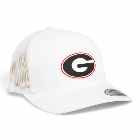 Georgia Bulldogs Power G 3D YP Snapback Trucker Hat- White