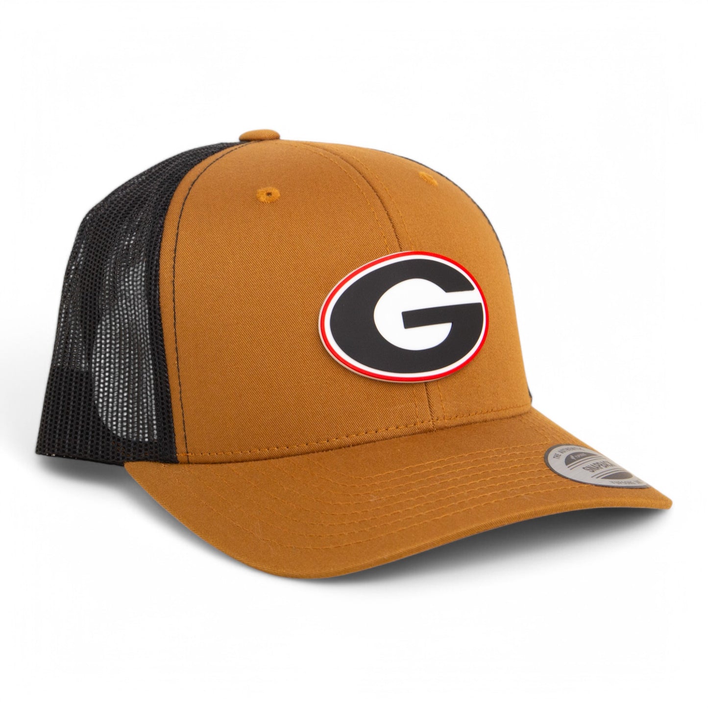 Georgia Bulldogs Power G 3D YP Snapback Trucker Hat- Caramel/ Black