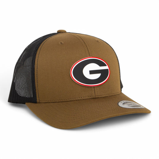 Georgia Bulldogs Power G 3D YP Snapback Trucker Hat- Coyote Brown/ Black