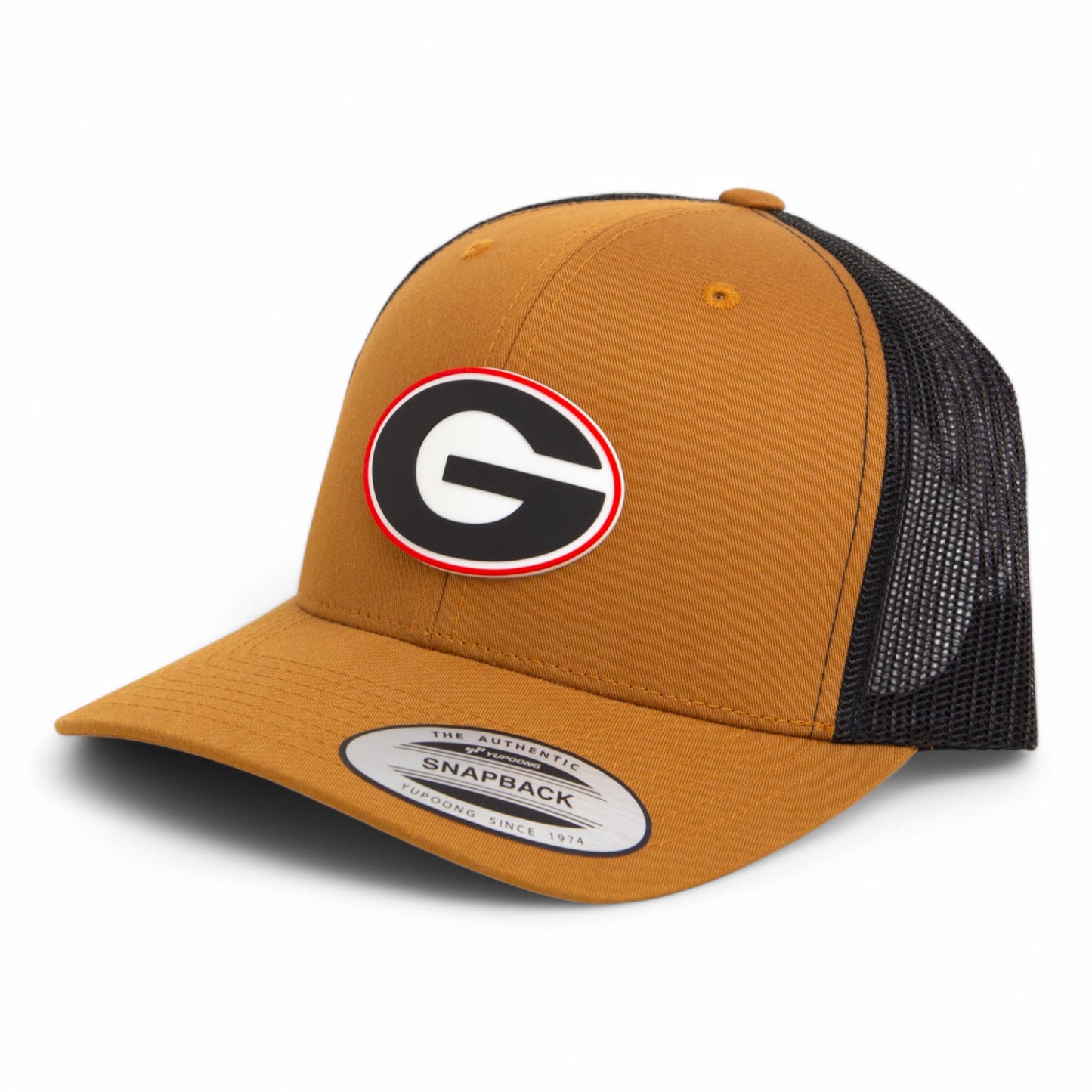 Georgia Bulldogs Power G 3D YP Snapback Trucker Hat- Caramel/ Black