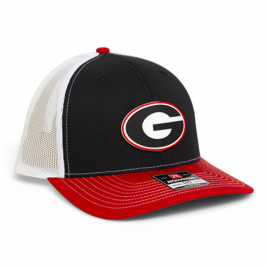 Georgia Bulldogs Power G 3D Snapback Trucker Hat- Black/ White/ Red