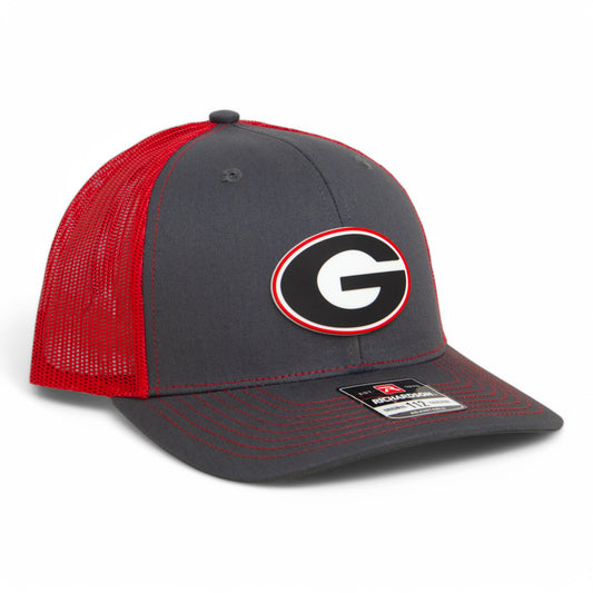 Georgia Bulldogs Power G 3D Snapback Trucker Hat- Charcoal/ Red