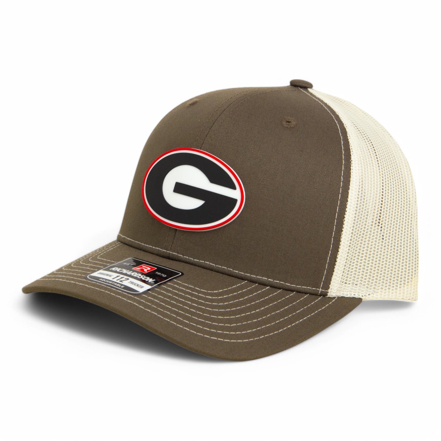 Georgia Bulldogs Power G 3D Snapback Trucker Hat- Chocolate Chip/ Birch