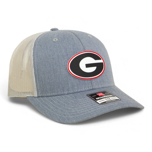 Georgia Bulldogs Power G 3D Snapback Trucker Hat- Heather Grey/ Light Grey