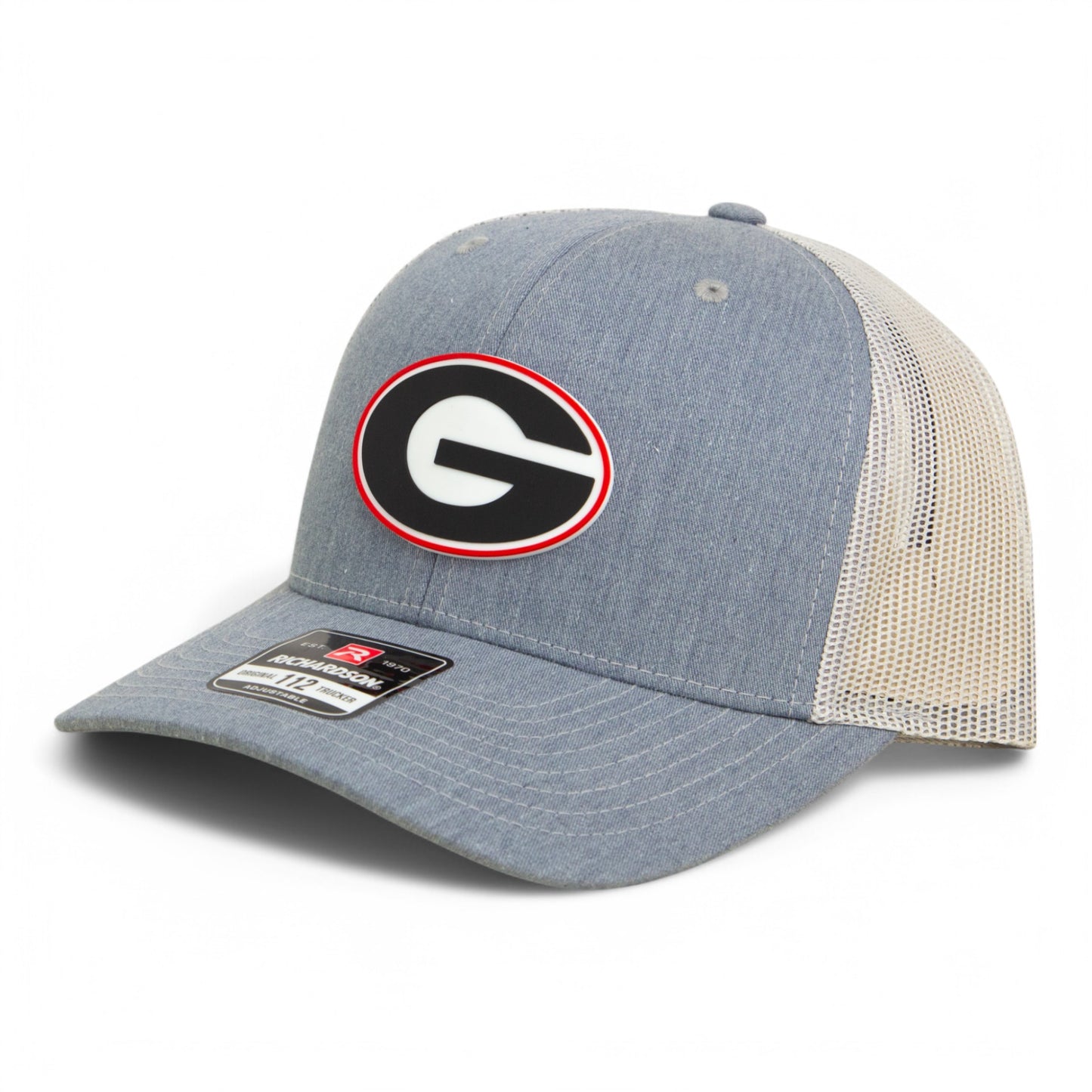 Georgia Bulldogs Power G 3D Snapback Trucker Hat- Heather Grey/ Light Grey