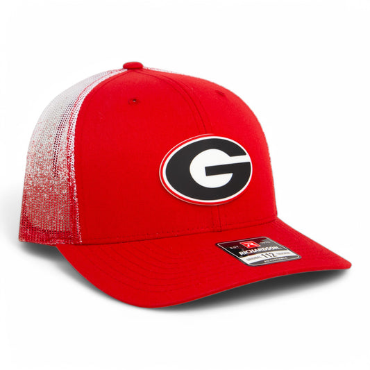 Georgia Bulldogs Power G 3D Snapback Trucker Hat- Red Fade