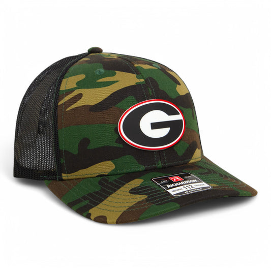Georgia Bulldogs Power G 3D Snapback Trucker Hat- Army Camo/ Black