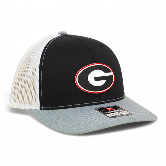 Georgia Bulldogs Power G 3D Snapback Trucker Hat- Black/ White/ Heather Grey